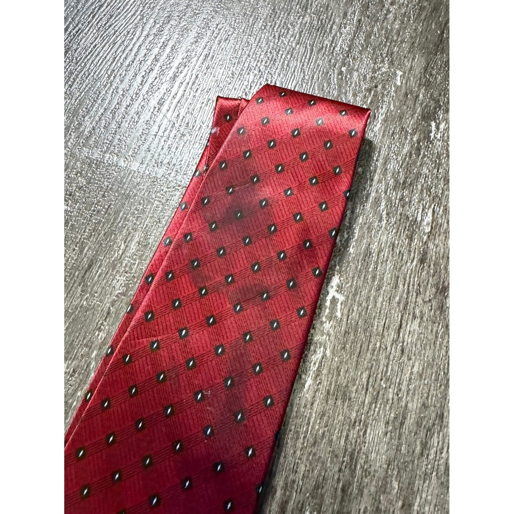 Versace Classic V2 Necktie Mens One Size Red Geometric Silk Italian Designer - Picture 2 of 5